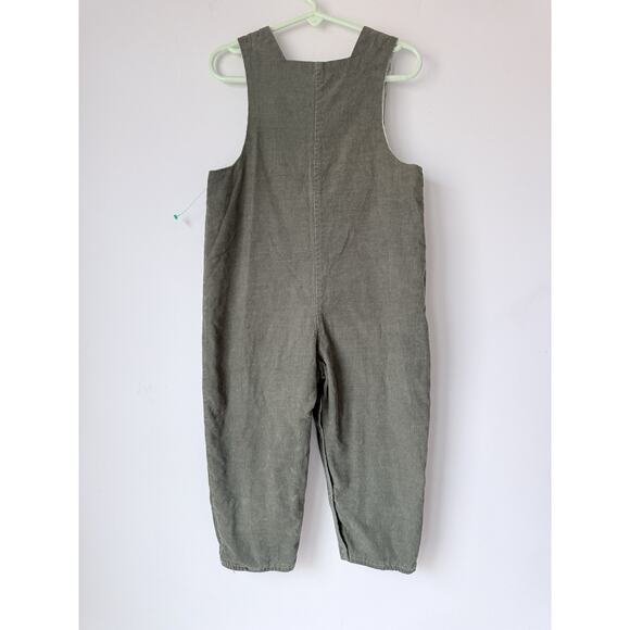 The Bailey Boys Reversible Overalls 3T 4T Fish Camp USA Green Courduroy - Picture 4 of 12